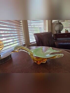 Venetian Murano Style Mid Century Decorative Bird Dish